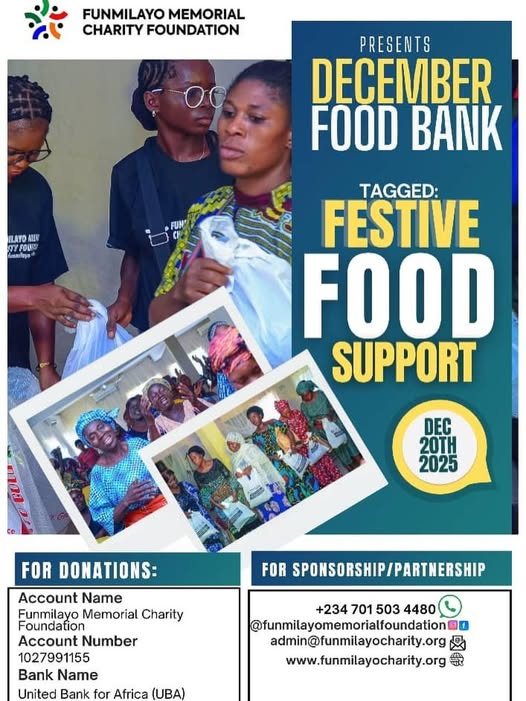 Funmilayo charity organization food bank initiative